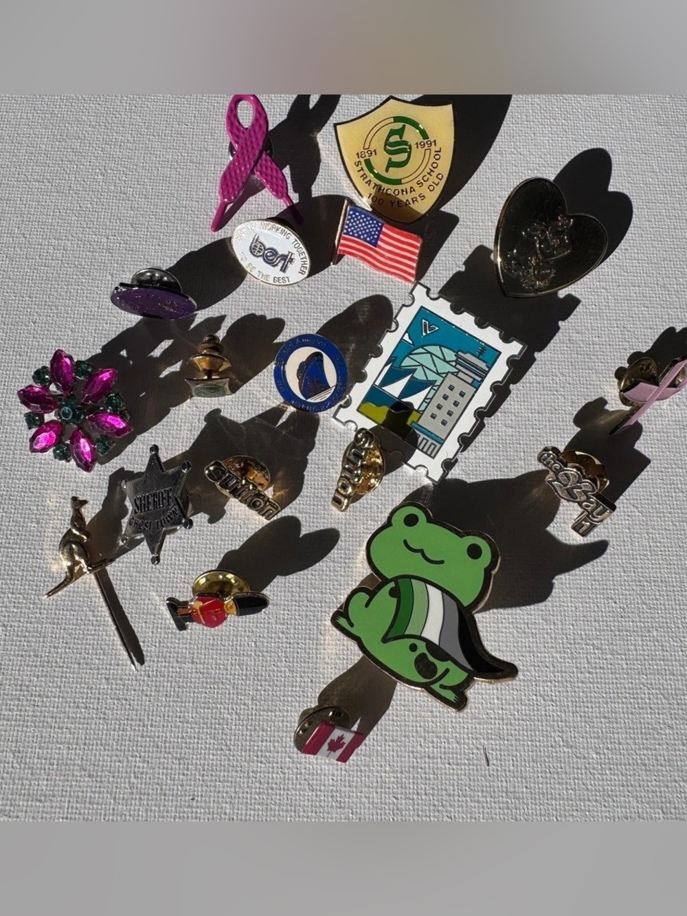 Mixed Enamel Brooch Pin Lot